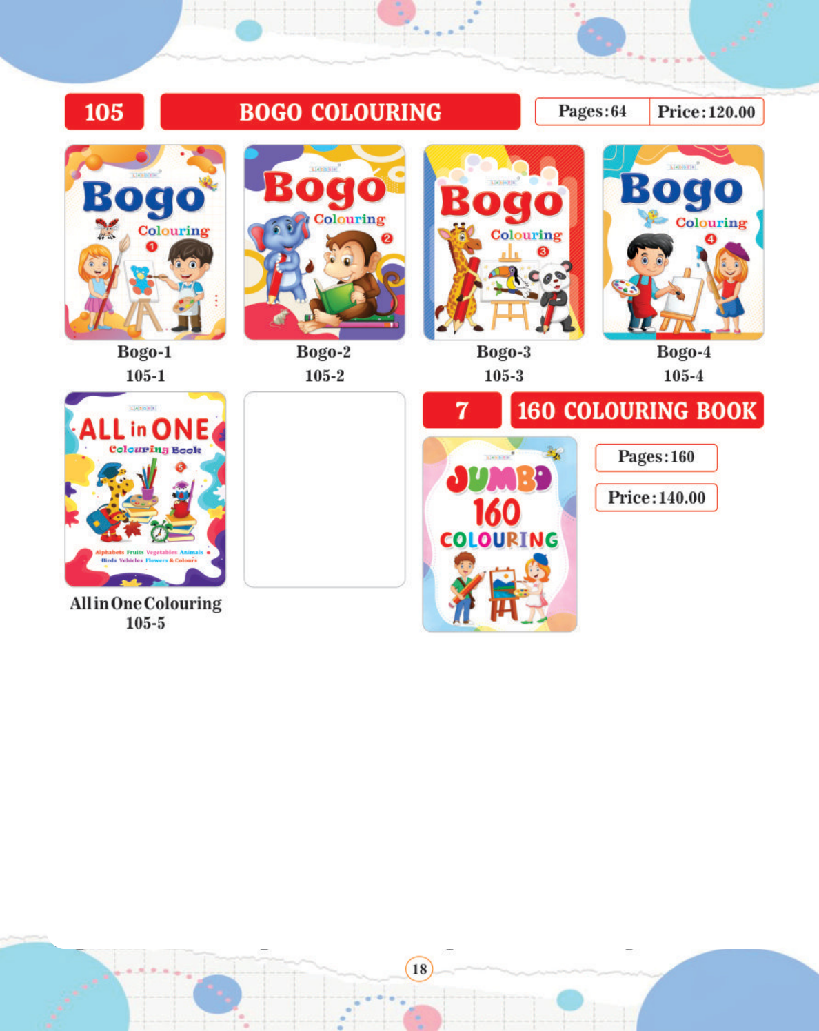 Bogo & 160 Colouring Books